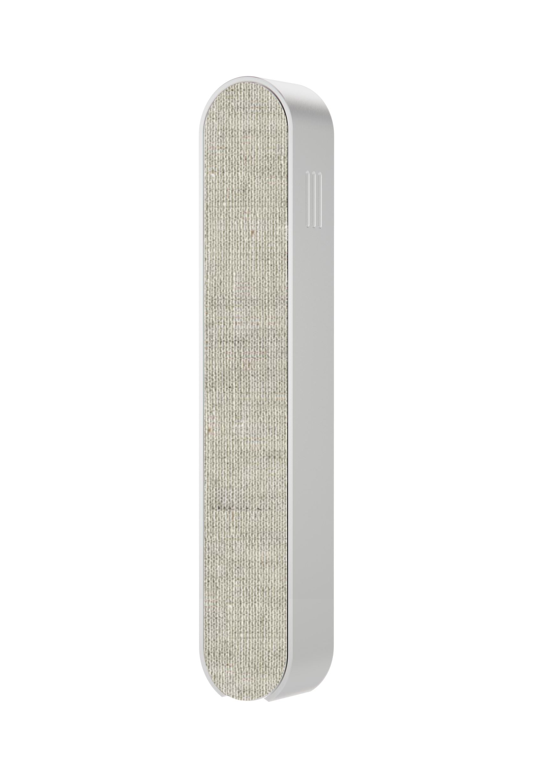Modern Mezuzah - Mood - Silver - Linen Bespoke - Uvtuvo Modern Judaica Jewish Gift