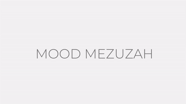 Modern Mezuzah | Black Base & White Cutaway Cover | Uvtuvo Mood | Judaica & Jewish Gifts