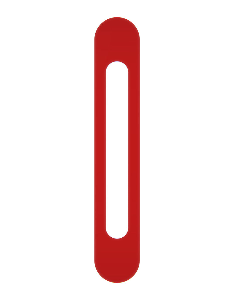 Mood Modern Mezuzah | Premium Cover | Cutaway Red | Uvtuvo Judaica & Jewish Gifts