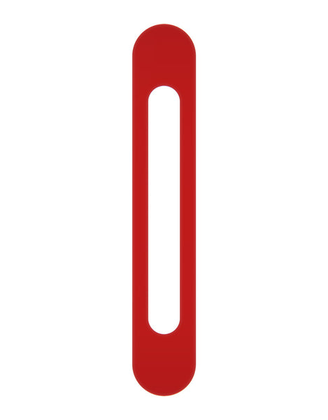 Mood Modern Mezuzah | Premium Cover | Cutaway Red | Uvtuvo Judaica & Jewish Gifts