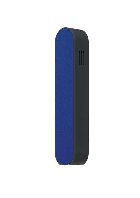 Modern Mezuzah - Mood - Black - Blue Leather - Uvtuvo Modern Judaica Jewish Gift