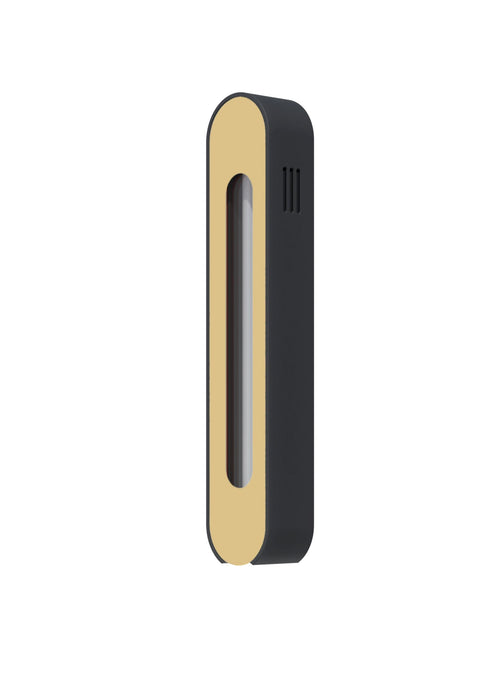 Modern Mezuzah - Mood - Black - Gold Cutaway - Uvtuvo Modern Judaica Jewish Gift