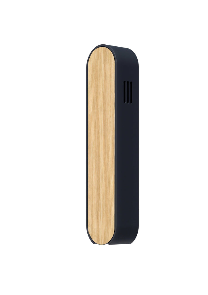 Modern Mezuzah - Mood - Black - Natural Wood - Uvtuvo Modern Judaica Jewish Gift