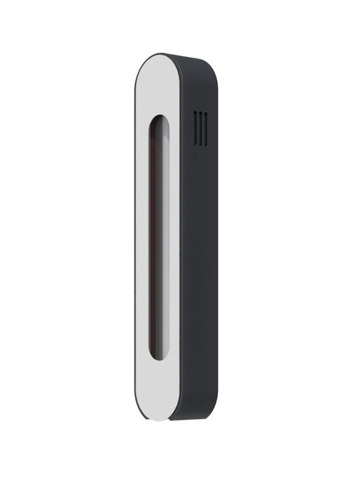 Modern Mezuzah - Mood - Black - Silver Cutaway - Uvtuvo Modern Judaica Jewish Gift