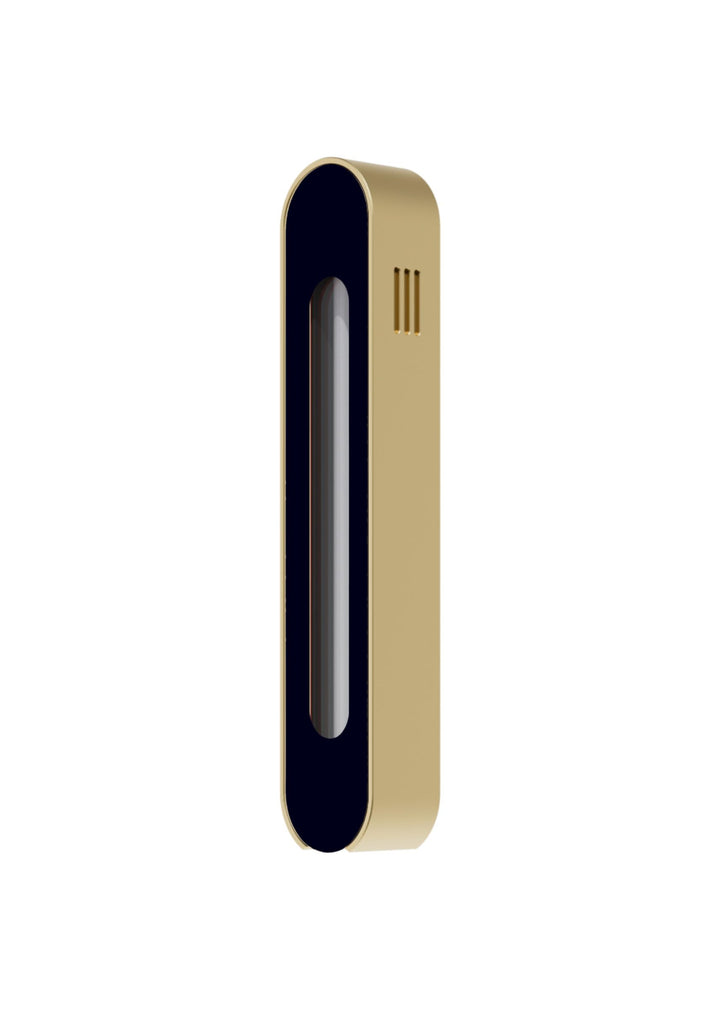 Modern Mezuzah - Mood - Gold - Black Cutaway - Uvtuvo Jewish Modern Judaica Gift