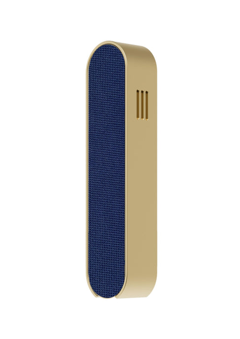 Modern Mezuzah | Gold Base & Blue Texture | Uvtuvo Mood | Judaica & Jewish Gifts