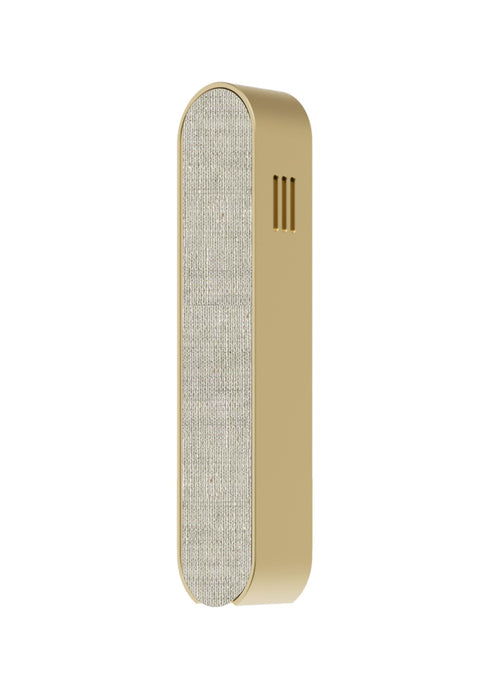 Modern Mezuzah | Gold Base & Linen Texture | Uvtuvo Mood | Judaica & Jewish Gifts