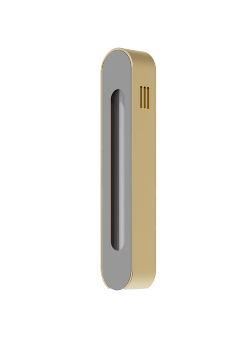 Modern Mezuzah - Mood - Gold - Silver Cutaway - Uvtuvo Jewish Modern Judaica Gift