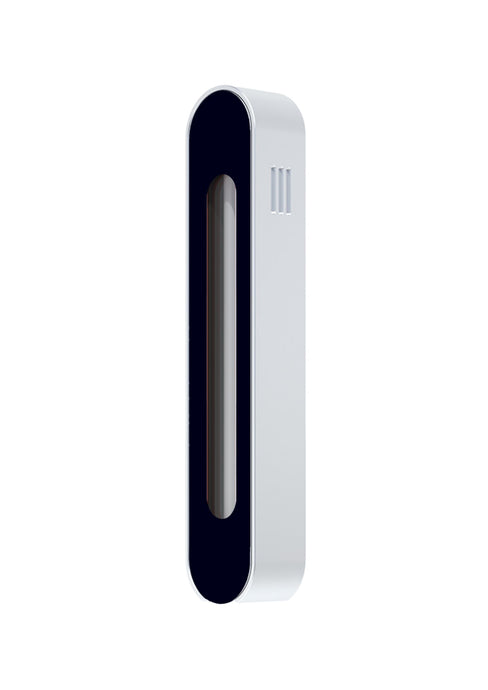 Modern Mezuzah - Mood - Silver - Black Cutaway - Uvtuvo Modern Judaica Jewish Gift