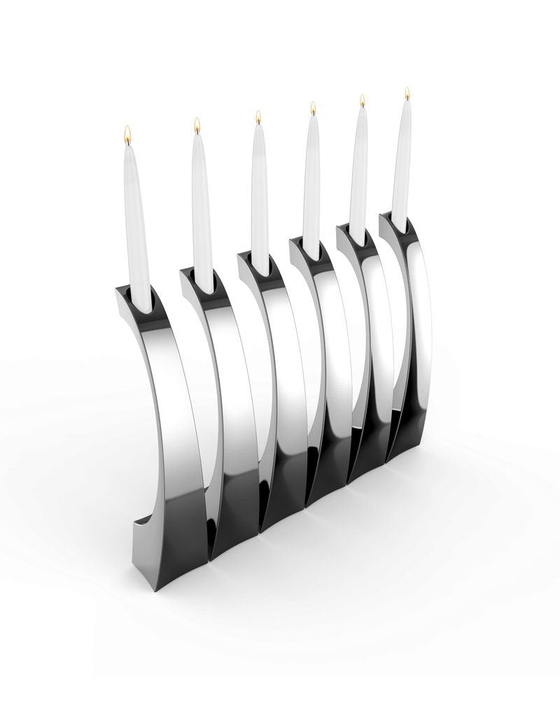 Aura Candleholder Set | Uvtuvo Modern Judaica