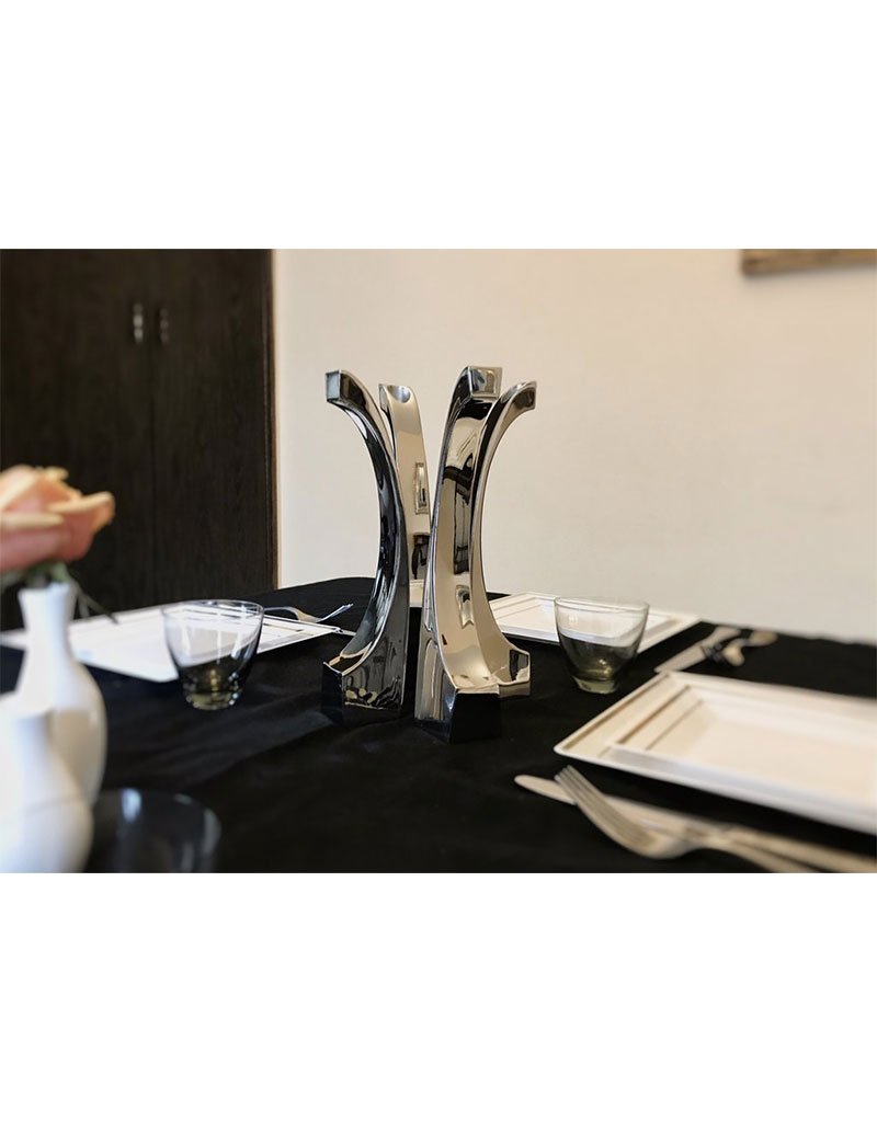 Aura Candleholder Set | Uvtuvo Modern Judaica