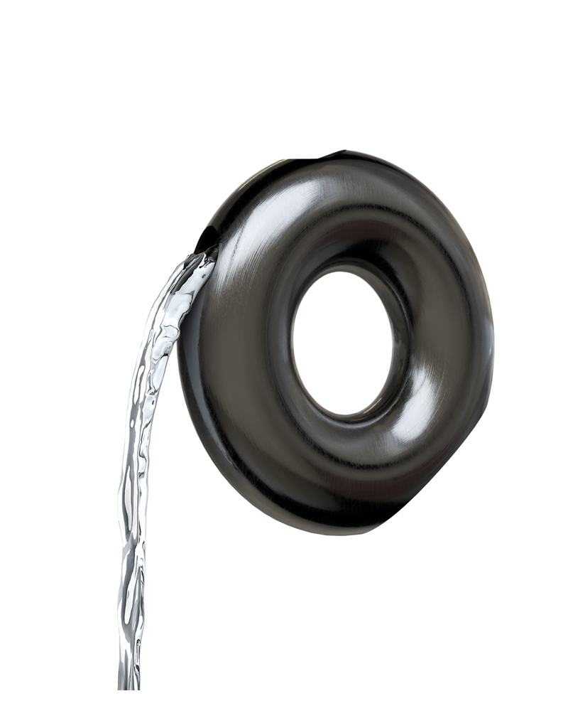 O Washing Cup & Vase | Gloss Black Stainless | Uvtuvo Modern Judaica