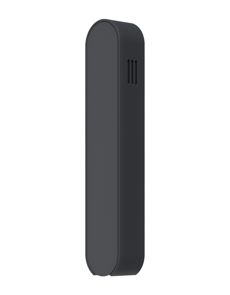 Modern Mezuzah | Black Base & Gray Leather Cover | Uvtuvo Mood | Judaica & Jewish Gifts